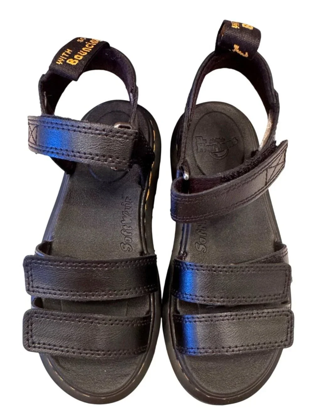 Dr Martens Klaire ReWair Size 13 Youth Soft Wair Black NWB Adjustable